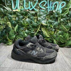 New Balance 993 Boys Triple Black Casual Shoes Size 4 / Women 5.5